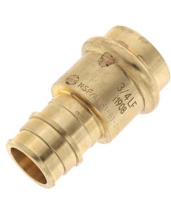 3/4" Expansion PEX x Copper Press Brass Adapter (Lead Free)