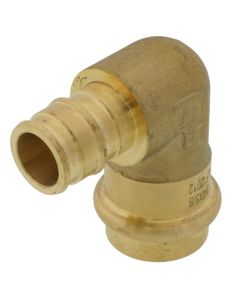 3/4" x 5/8" Copper Press x Expansion PEX Brass Transition Elbow (Lead Free)