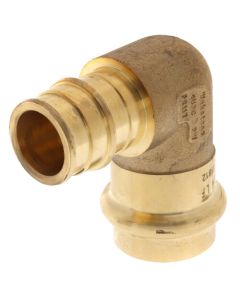 3/4" Copper Press x Expansion PEX Brass 90-Degree Elbow (Lead Free)