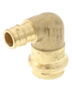 3/4" x 1/2" Copper Press x Expansion PEX Brass 90-Degree Transition Elbow (Lead Free)
