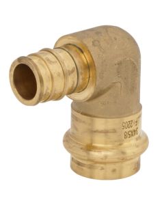 3/4" x 5/8" Copper Press x Expansion PEX Brass 90-Degree Transition Elbow (Lead Free)