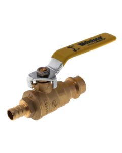 1/2" PEX Crimp x Copper Press Full Port Brass Ball Valve, Lead Free