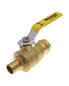 1" PEX Crimp x Copper Press Full Port Brass Ball Valve, (Lead Free)