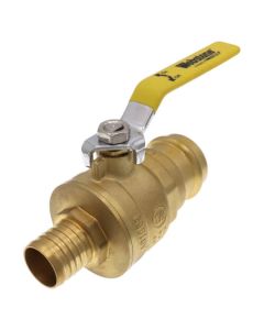 1-1/2" PEX Crimp x Press Full Port Brass Ball Valve, Lead Free
