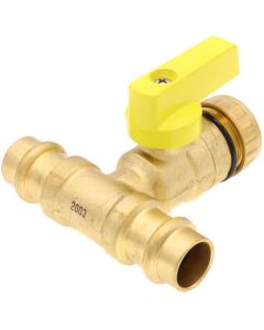 1/2" Pro-Pal Press T-Drain Full Port Ball Valve w/ Hi-Flow Hose Drain (Lead Free)