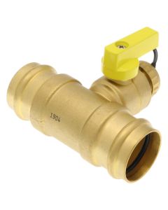 1-1/4" Pro-Pal Press Full Port T-Drain Ball Valve w/ Hi-Flow Hose Drain (Lead Free)