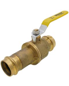 1-1/2" Press Pro-Pal Ball Check Forged DZR Brass Valve w/ Integrated Spring Check Valve (Lead Free)