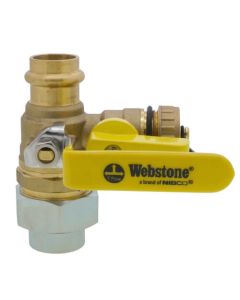 3/4" FIP Union x Press Pro-Pal Dielectric Union Ball Drain Valve (Lead Free)