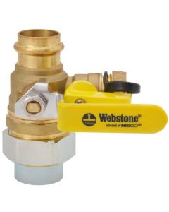 1" FIP Union x Press Pro-Pal Dielectric Union Ball Drain Valve (Lead Free)