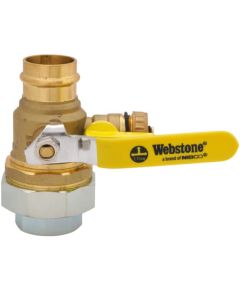 1-1/4" FIP Union x Press Pro-Pal Dielectric Union Ball Drain Valve (Lead Free)