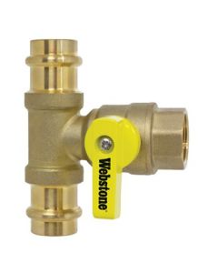 1/2" FIP x Press Full Port T-Valve (LF)