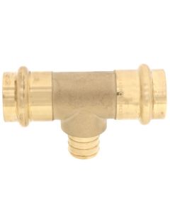 3/4" × 3/4" × 1/2" Press × Press × PEX Crimp Transition Tee (LF)