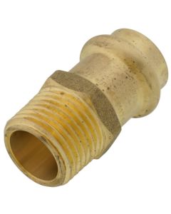 1/2" Copper Press x MIP DZR Brass Transition Adapter (Lead Free)