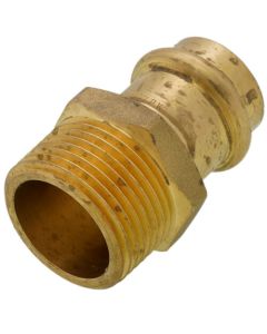 3/4" x Copper Press x 1" MIP DZR Brass Transition Adapter (Lead Free)