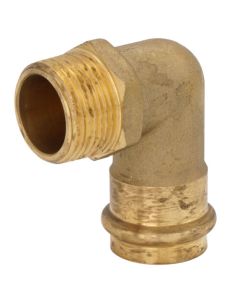 1" Copper Press x MIP Forged DZR Brass Transition Elbow (Lead Free)