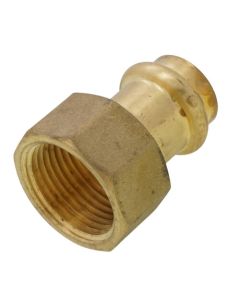 1/2" Copper Press x 3/4" FIP DZR Brass Transition Adapter (Lead Free)