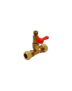 7/8" Comp / 3/4" Sweat End x 1/4" Comp Ice Maker Valve (Lead Free)