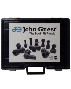 1/4", 3/8" OD Black Polypropylene Service and Repair Water Filtration Fittings Kit (101 Fittings)