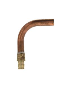 1/2" ProPEX Brass x 1/2" Copper Stub Elbow, 3" x 4" (Lead Free Brass)