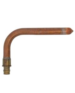 Copper Stub Ell, 3/4" PEX x 3/4" Copper, 4" x 8" (Lead Free Brass)