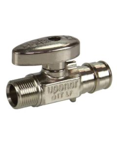 ProPEX Full-Port Straight Stop Valve, 1/2" PEX x 3/8" OD Comp. (Lead Free Brass)