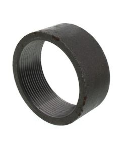3" Black Merchant Half Coupling Taper Tapped