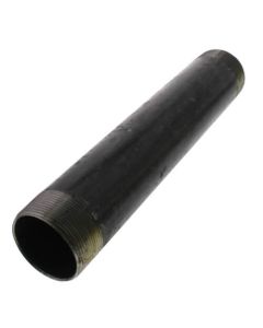 2" x 12" Black Nipple