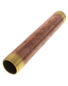 1-1/4" x 10" Brass Nipple