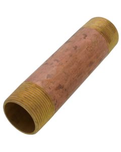 1-1/4" x 6" Brass Nipple