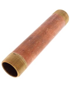 1-1/4" x 8" Brass Nipple