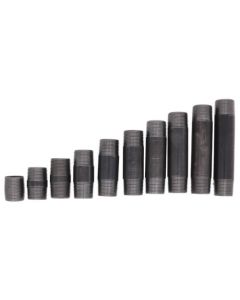 1/2" Black Nipple Set (Close to 6" Length)