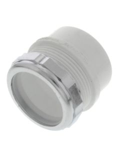 1-1/2" PVC DWV Male Trap Adapter w/ Chrome Nut (Spigot x Slip)