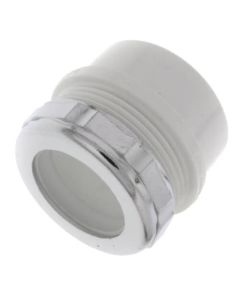 1-1/2" x 1-1/4" PVC DWV Male Trap Adapter w/ Chrome Nut (Spigot x Slip)