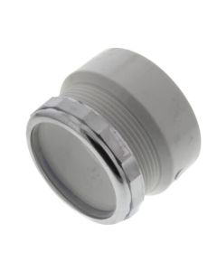 2" PVC DWV Female Trap Adapter w/ Chrome Nut and Washer (Hub x Slip)