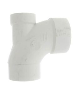 3" x 3" x 2" PVC DWV 90° Street Elbow (w/ 2" Low Heel Inlet)
