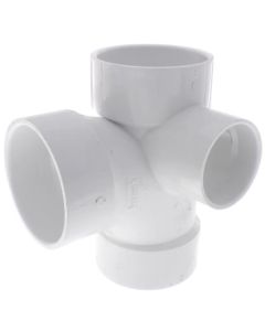 3" PVC DWV Sanitary Tee w/ 2"Right Side Inlet