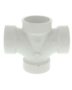 1-1/2" PVC DWV Double Sanitary Tee