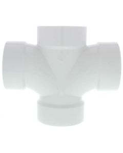 4" PVC DWV Double Sanitary Tee