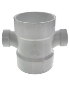 4" x 1-1/2" PVC DWV Double Sanitary Tee