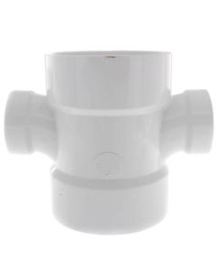4" x 2" PVC DWV Double Sanitary Tee