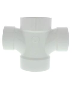 4" x 3" PVC DWV Double Sanitary Tee