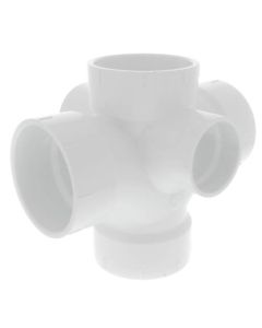 3" PVC DWV Double Sanitary Tee w/ 2" R & L Side Inlets