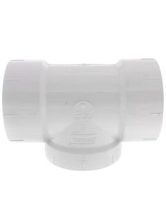 3" PVC DWV Flush Cleanout Tee w/ Cleanout Plug