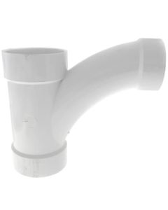 4" x 4" x 3" PVC DWV Wye and 45° Elbow Combo