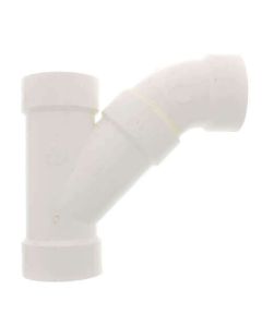 6" x 6" x 3" PVC DWV Wye and 45° Elbow Combo (2-PC)