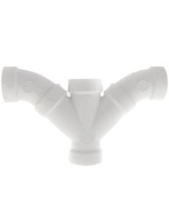 1-1/2" PVC DWV Double Wye and 45° Elbow Combo