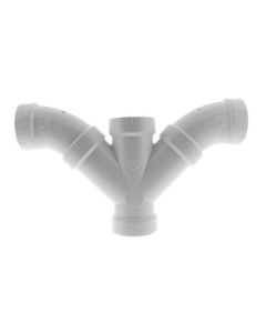 2" PVC DWV Double Wye and 45° Elbow Combo
