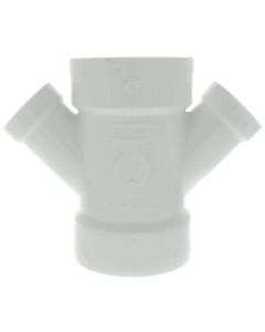 4" x 2" PVC DWV Double Wye