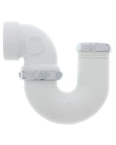 1-1/2" PVC DWV L.A. P-Trap w/ Chrome Nut
