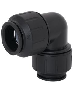 PEI0336E PEX Union 90° Elbow, 1" CTS, Black